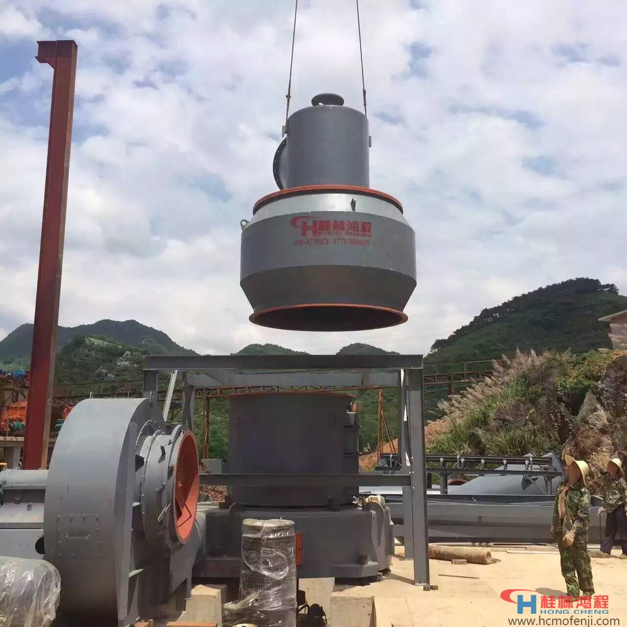 桂林鴻程，大型縱擺磨粉系統，HC1700，HCH980，賀州，碳酸鈣，磨粉機